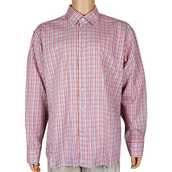 Stone Rose Mens Button Front Shirt Sz XXL Plaid - Picture 1 of 8